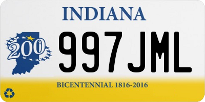 IN license plate 997JML