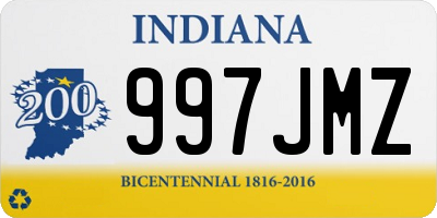 IN license plate 997JMZ