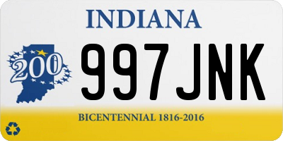 IN license plate 997JNK
