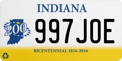 IN license plate 997JOE