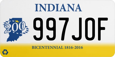 IN license plate 997JOF