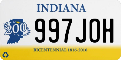 IN license plate 997JOH