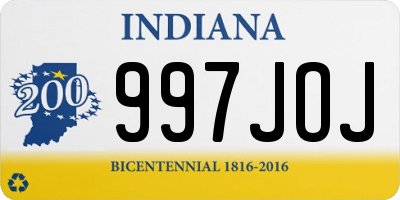 IN license plate 997JOJ