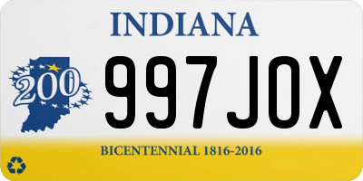 IN license plate 997JOX