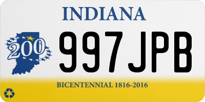 IN license plate 997JPB