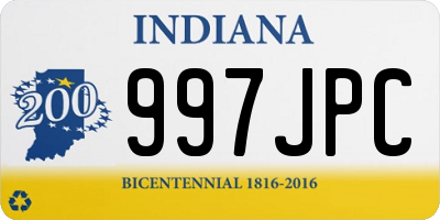 IN license plate 997JPC