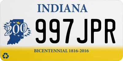 IN license plate 997JPR