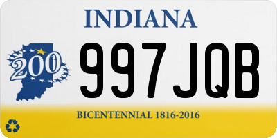 IN license plate 997JQB