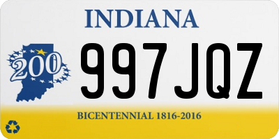 IN license plate 997JQZ