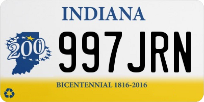 IN license plate 997JRN