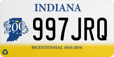 IN license plate 997JRQ