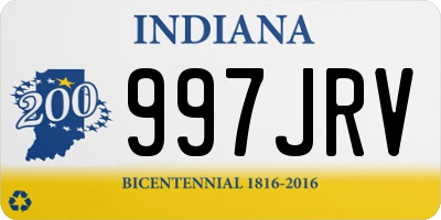 IN license plate 997JRV