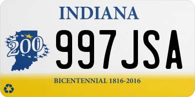 IN license plate 997JSA