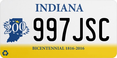 IN license plate 997JSC