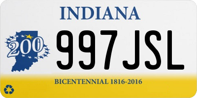 IN license plate 997JSL