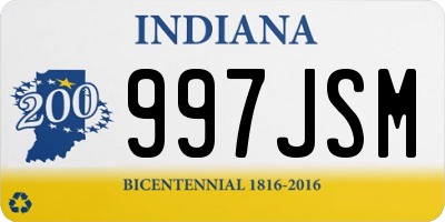 IN license plate 997JSM