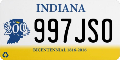 IN license plate 997JSO