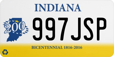 IN license plate 997JSP