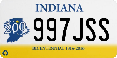 IN license plate 997JSS