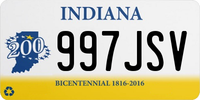 IN license plate 997JSV