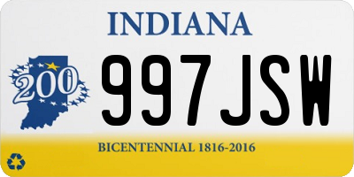 IN license plate 997JSW