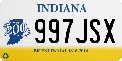 IN license plate 997JSX