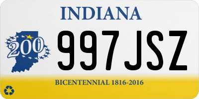 IN license plate 997JSZ