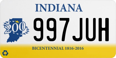 IN license plate 997JUH