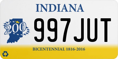 IN license plate 997JUT