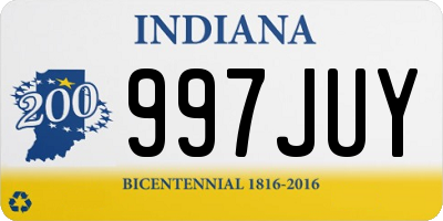 IN license plate 997JUY