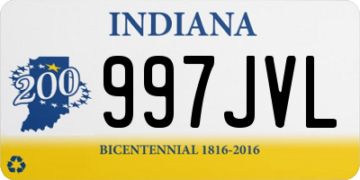 IN license plate 997JVL