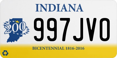 IN license plate 997JVO