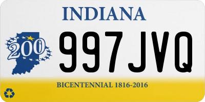 IN license plate 997JVQ