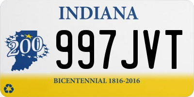 IN license plate 997JVT