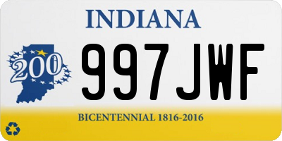 IN license plate 997JWF