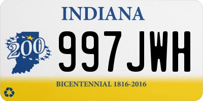 IN license plate 997JWH