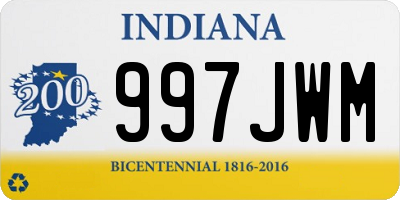 IN license plate 997JWM