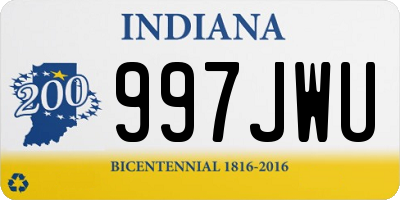 IN license plate 997JWU