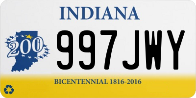 IN license plate 997JWY