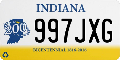 IN license plate 997JXG