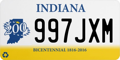 IN license plate 997JXM