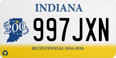 IN license plate 997JXN