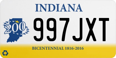 IN license plate 997JXT