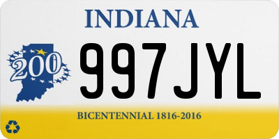 IN license plate 997JYL