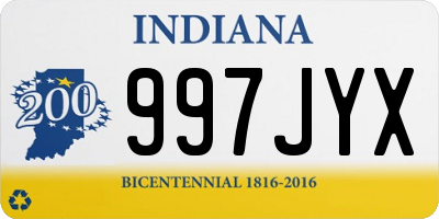 IN license plate 997JYX