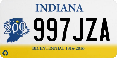 IN license plate 997JZA