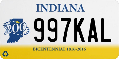 IN license plate 997KAL