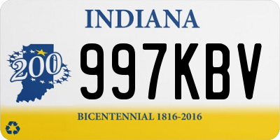 IN license plate 997KBV