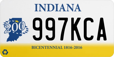 IN license plate 997KCA