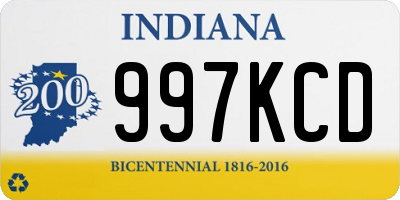 IN license plate 997KCD